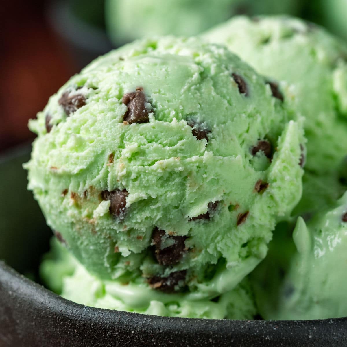 Chocolate Chip Mint Ice Cream Scoops